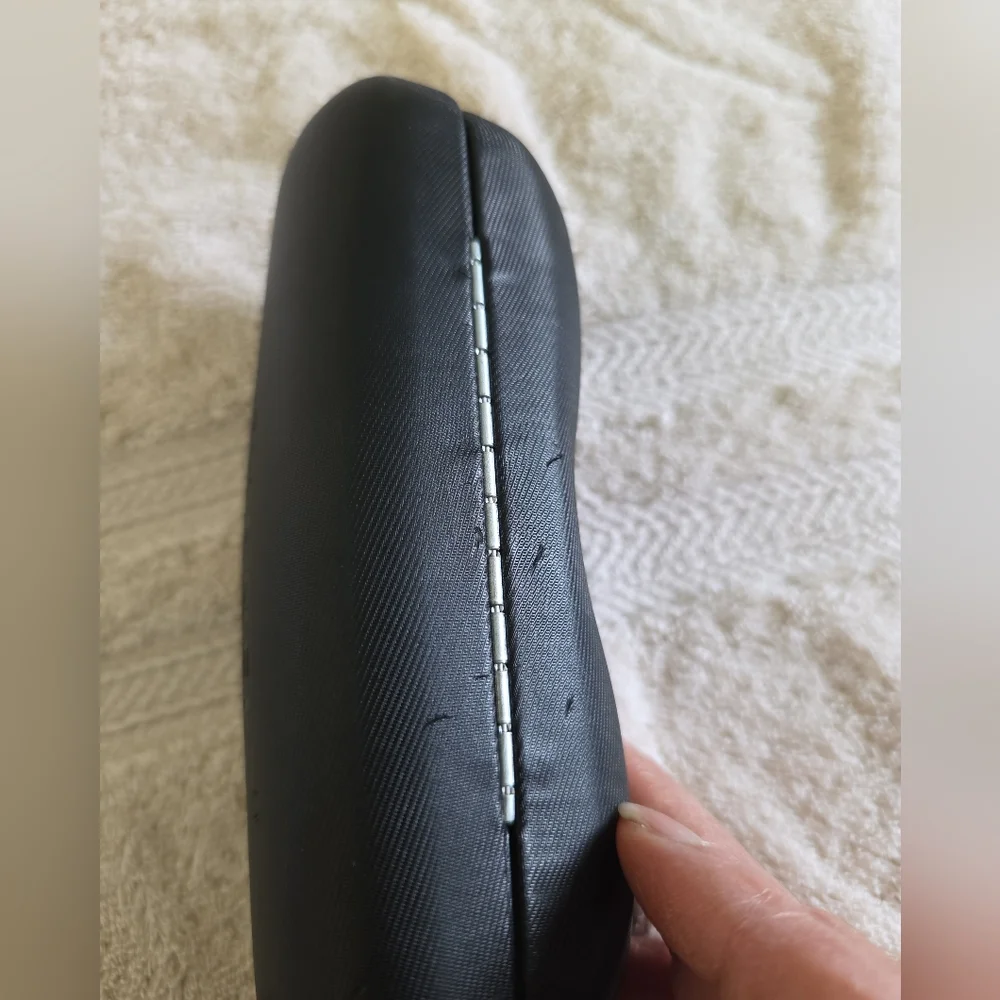 CHANEL – Authentic Black Hard Eyeglasses Case with CC Snap Button